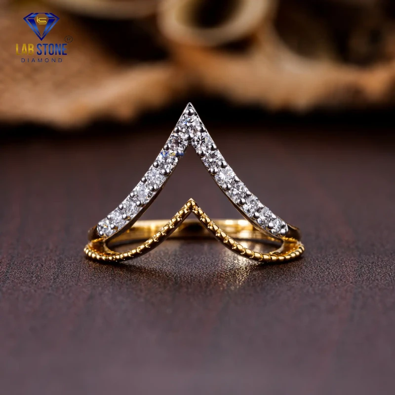 0.30+ Carat Round Cut Diamond Yellow Gold Ring / Minimalist Ring / EF Color VS clarity