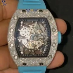 2.15 TDW Round Brilliant Cut Men's Diamond Watch | Moissanite Diamond | Luxury Watch 