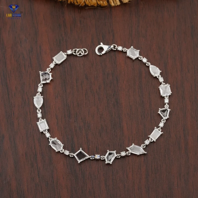 4.49+ Carat Portrait Cut Diamond Bracelet, Engagement Bracelet, Wedding Bracelet, E Color, VVS2-VS2 Clarity