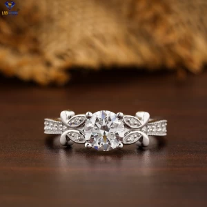 1.29+ Carat Round Brilliant Cut Diamond Ring, Engagement Ring, Wedding Ring, E Color, VVS2-VS2 Clarity