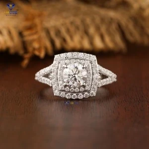 1.73+ Carat Round Brilliant Cut Diamond Ring, Engagement Ring, Wedding Ring, E Color, VVS2-VS2 Clarity